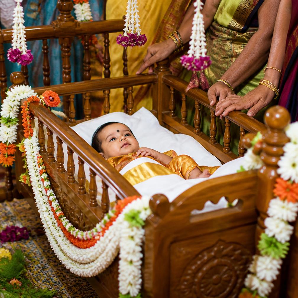 Newborn cradle ceremony